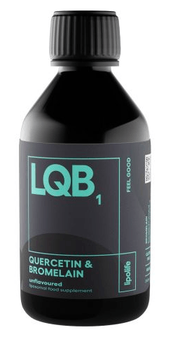 LQB1 - Liposomal Quercetin & Bromelain (2400GDU) - 240ml - Lipolife - welzo