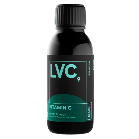 LVC9 Liposomal Vitamin C (1000mg) Peach Flavour - 150ml - Lipolife - welzo