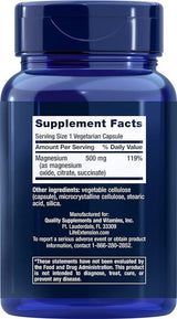 Magnesium Caps, 500 mg, 100 Veggie Caps - Life Extension - welzo