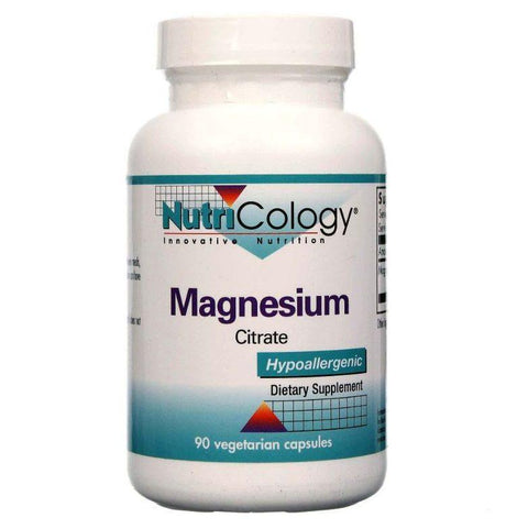 Magnesium Citrate 170mg - 90 Capsules - Nutricology / Allergy Research Group - welzo