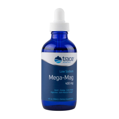 Mega-Mag, Ionic Magnesium with Trace Minerals, 400mg, 4 fl oz (118 ml) - Trace Minerals Research - welzo