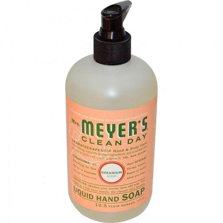 Mrs. Meyers Clean Day Liquid Hand Soap Geranium Scent 12.5 fl oz (370 ml) - welzo