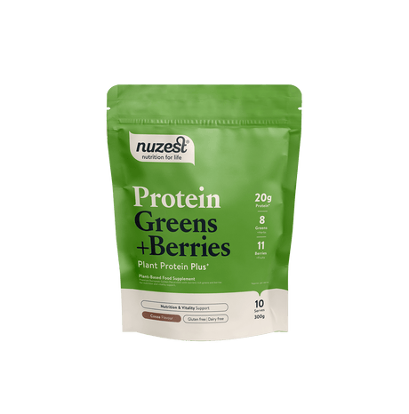 Nuzest - 300g - Protein Plus Greens + Berries Cocoa - welzo
