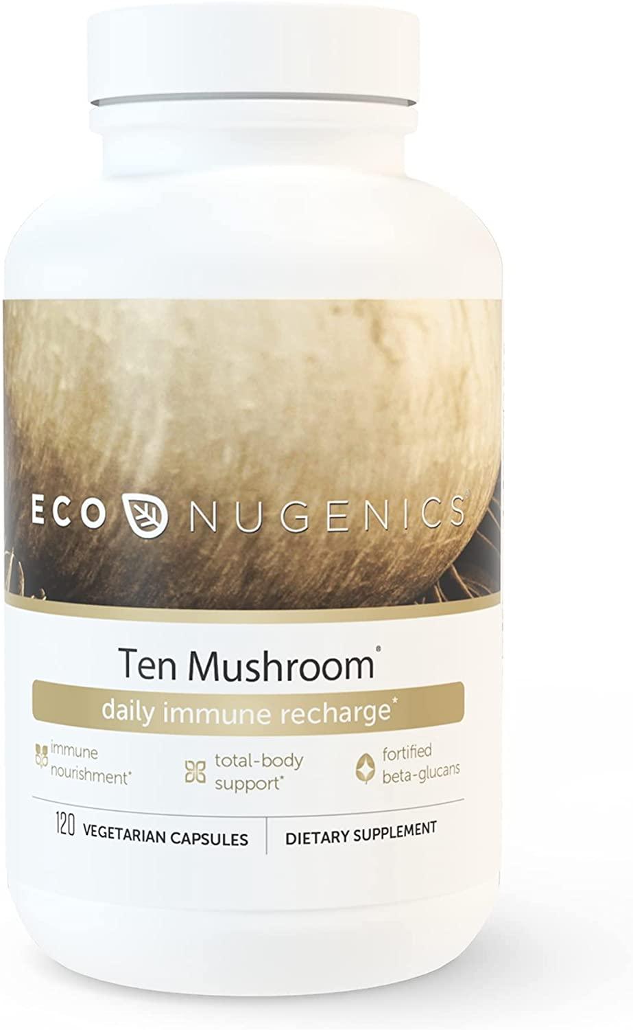Organic Ten Mushroom Formula, 120 Capsules - ecoNugenics - welzo