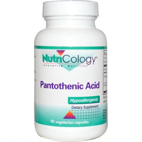 Pantothenic Acid, 500 mg, 90 caps - Nutricology / Allergy Research Group - welzo