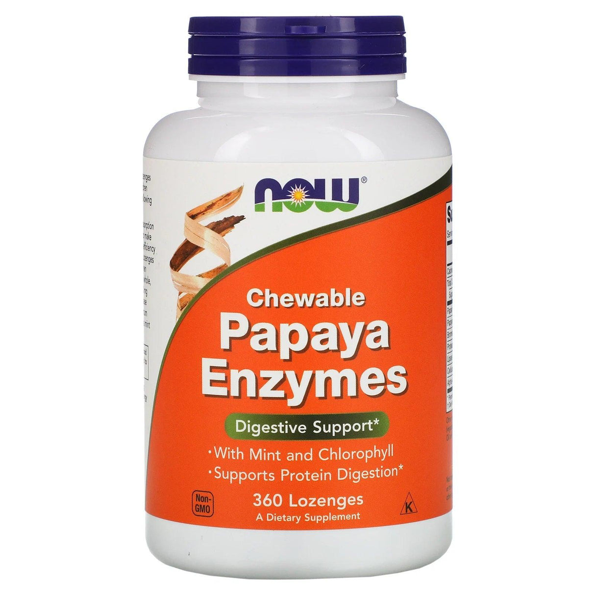 Papaya Enzymes, 360 Chewable Lozenges - Now Foods - welzo