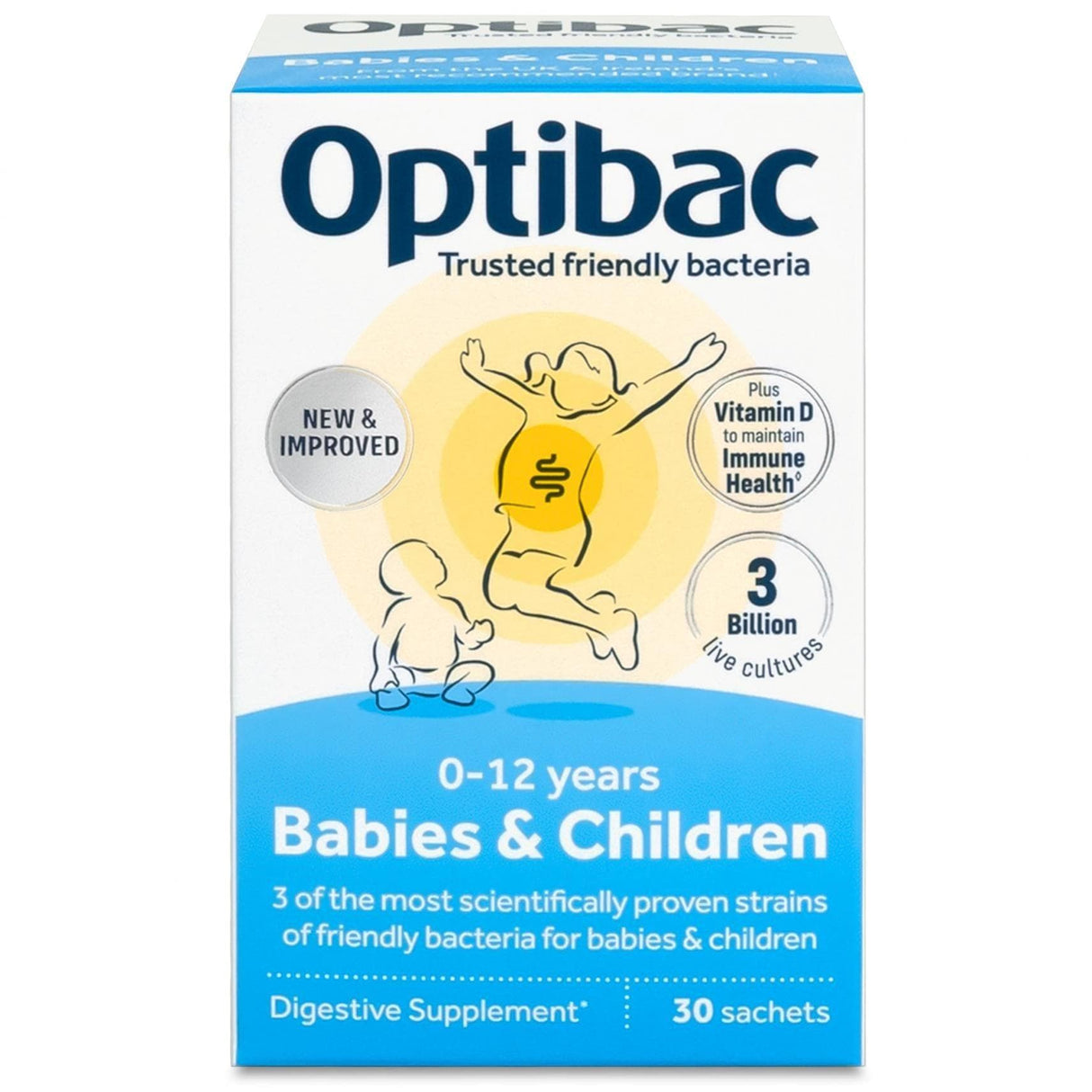 Probiotics For babies & children, 10 sachets - OptiBac - welzo