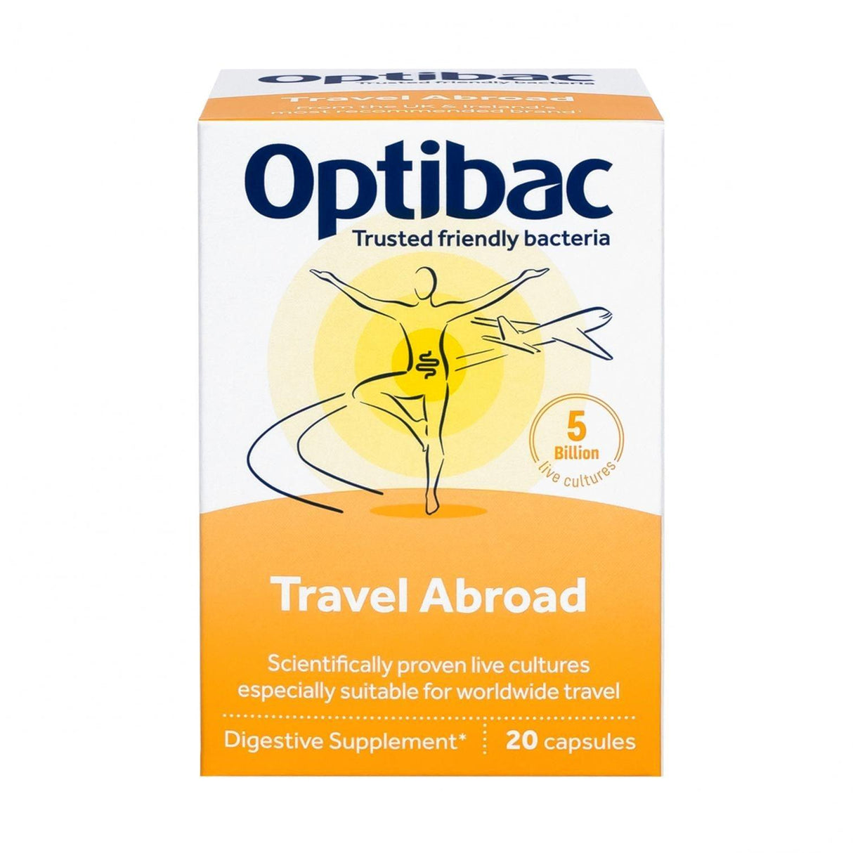 Probiotics For travelling abroad, 20 capsules - OptiBac - welzo