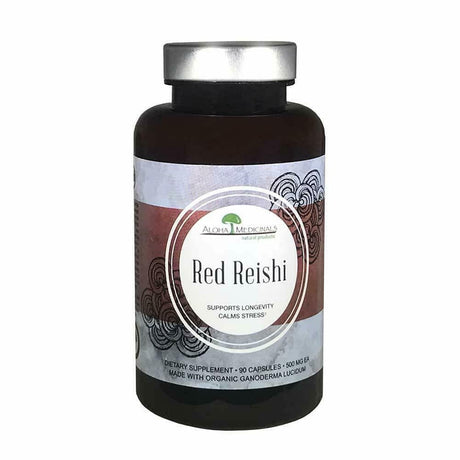 Pure Red Reishi, 500mg - 90 Veg Caps - Aloha Medicinals - welzo