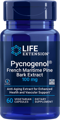 PycnogenolÂ® French Maritime Pine Bark Extract - 100 mg - 60 vegetarian capsules - Life Extension - welzo