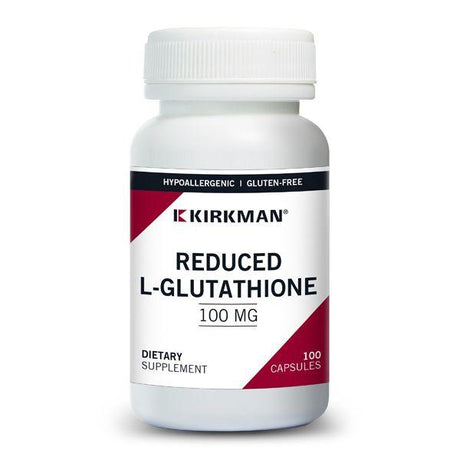 Reduced L-Glutathione (Hypoallergenic) 100mg, 100 Capsules - Kirkman Laboratories - welzo