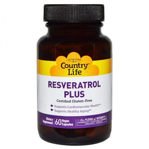 Resveratrol Plus, 60 Vegan Caps - Country Life - welzo