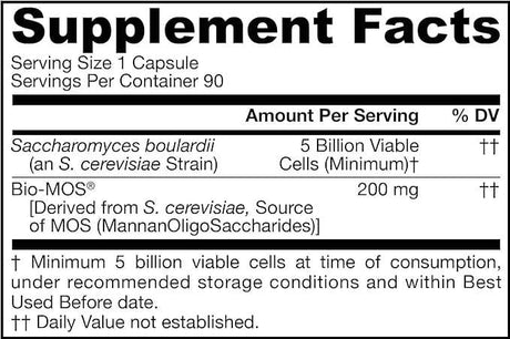 Saccharomyces Boulardii + MOS, 180 Capsules - Jarrow Formulas - welzo