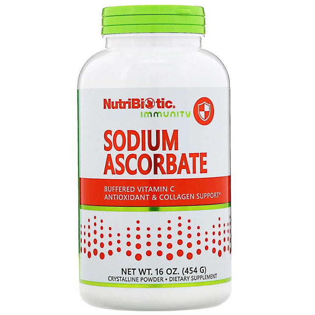 Sodium Ascorbate, Crystalline Powder, 454g - NutriBiotic - welzo