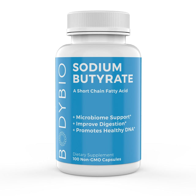 Sodium Butyrate 600 mg 100 caps - BodyBio/E-Lyte - welzo