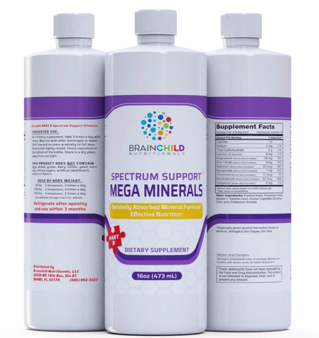 Spectrum Support Mega-Minerals 946ml - BrainChild Nutritionals - welzo