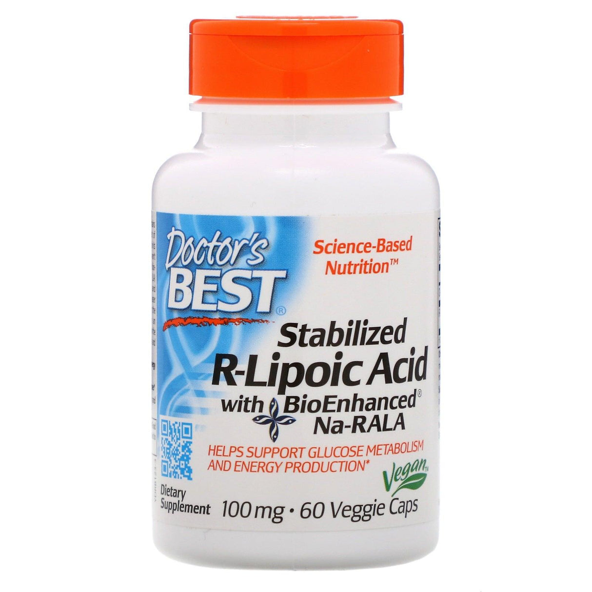 Stabilized R-Lipoic Acid with BioEnhanced Na-RALA 100mg, 60 Capsules - Doctor's Best - welzo