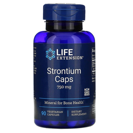 Strontium Caps, Mineral for Bone Health, 750 mg, 90 Veggie Caps - Life Extension - welzo