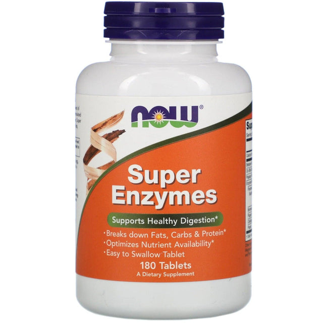 Super Enzymes, 180 Tablets - Now Foods - welzo