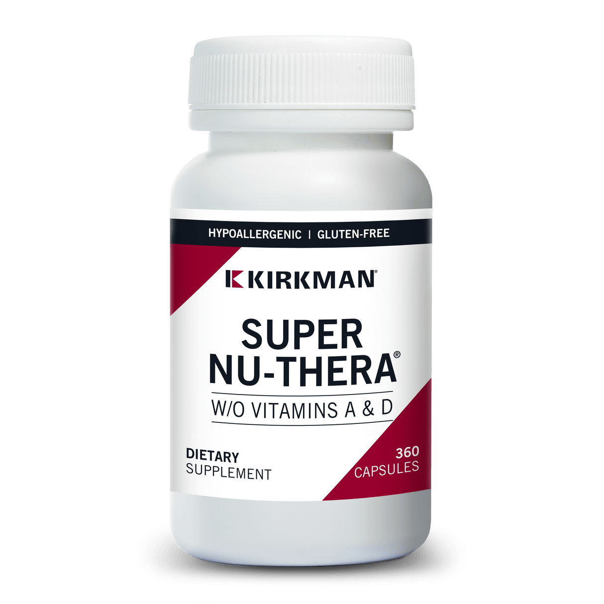 Super Nu-Thera w/o Vitamins A and D, 360 Capsules - Kirkman Laboratories - welzo