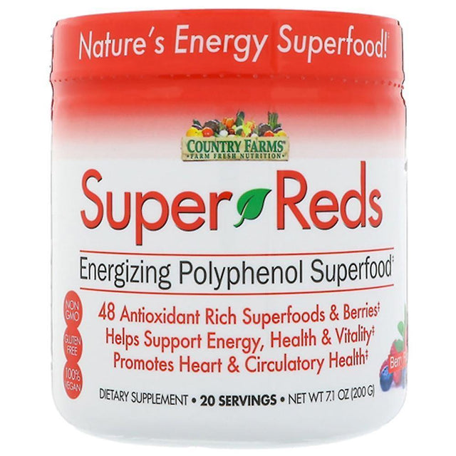 Super Reds Energizing Polyphenol Superfood, 200g - Country Farms - welzo