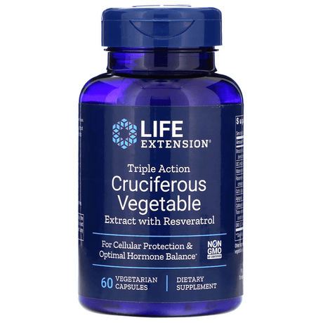 Triple Action Cruciferous Vegetable Extract with Resveratrol, 60 Capsules - Life Extension - welzo