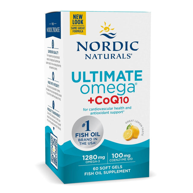 Ultimate Omega + CoQ10 60 Soft Gels - Nordic Naturals - welzo