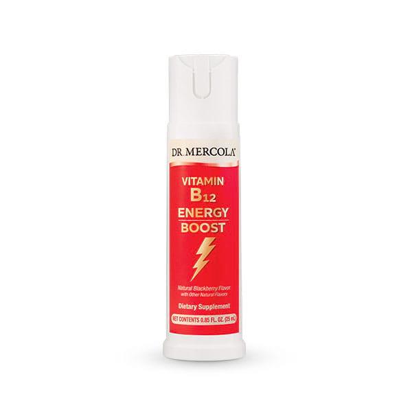Vitamin B12/B-12 Energy Booster, Natural Blackberry Flavour, .85 fl oz (25 ml) - Dr. Mercola - welzo