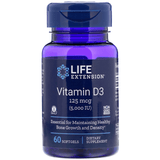 Vitamin D3 5000 IU, 60 Softgels - Life Extension - welzo