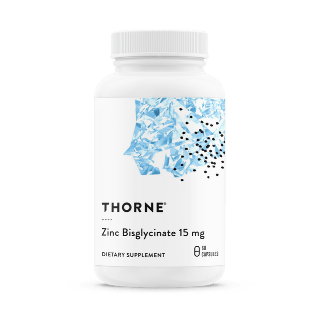 Zinc Bisglycinate 15 mg, 60 caps - Thorne Research - welzo