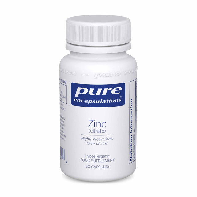 Zinc (citrate)- 60 vcaps - Pure Encapsulations - welzo