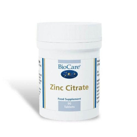 Zinc Citrate- 90 Tablets - Biocare - welzo
