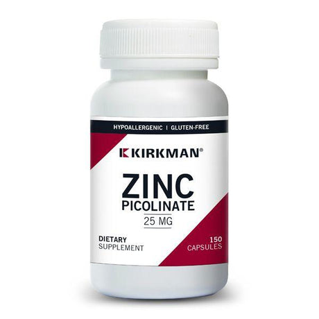 Zinc Picolinate 25mg, Hypoallergenic, 150 Capsules - Kirkman Laboratories - welzo